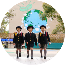 生活目標の三原則「挨拶・歩く・後始末」