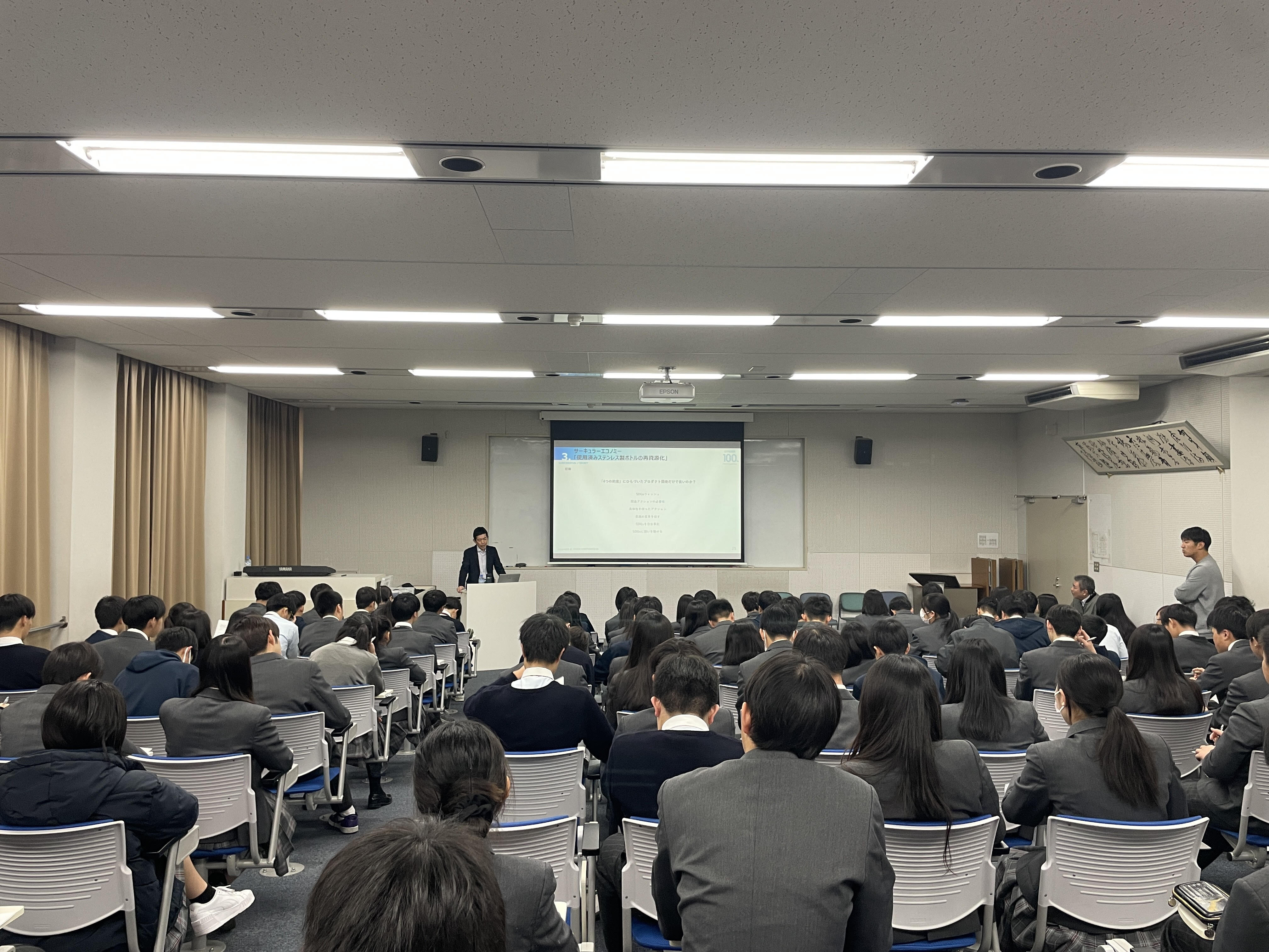 中学３年生　マイボトルプロジェクト始動