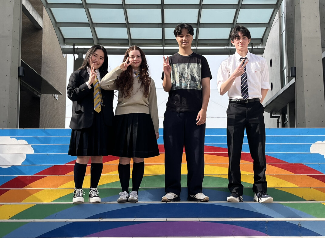 【国際教育】　留学生オースティンくん来校