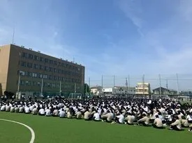 全学年そろっての初めての全校朝礼