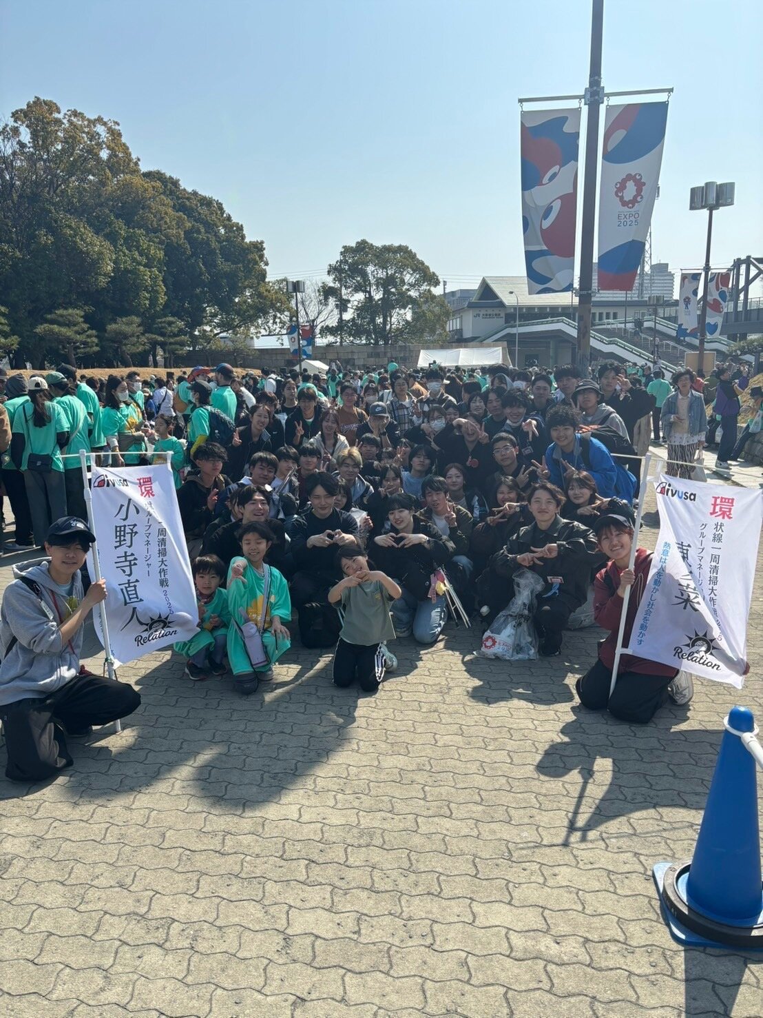 【高校インターアクトクラブ】　大学生ボランティア団体IVUSAと合同でゴミ拾い