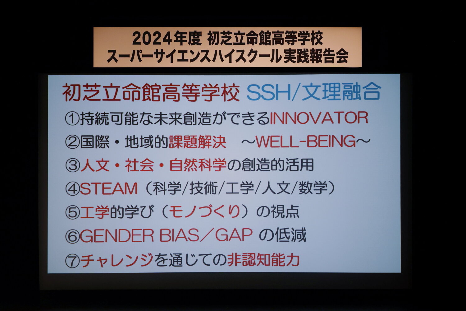 2024年度 SSH実践報告会を行いました。